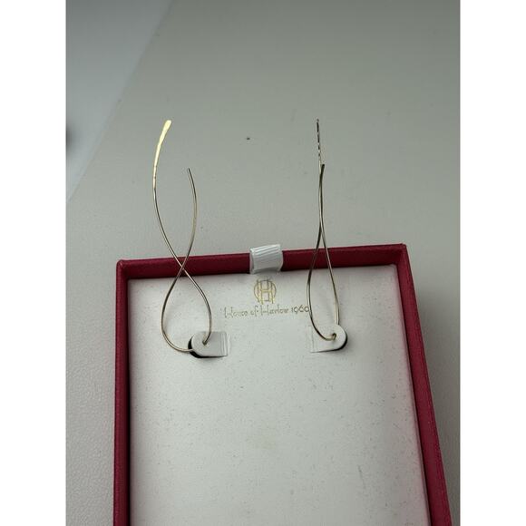 House of Harlow 1960 Gold Tone Threader Pierced Earrings in Box - Picture 5 of 8
